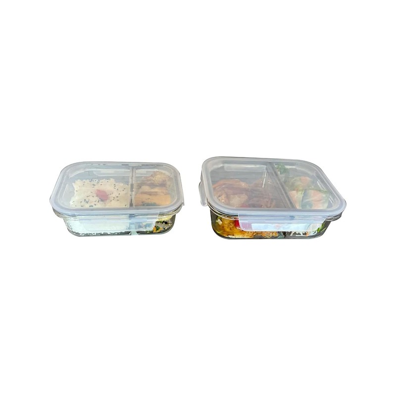 Felio 20717 Heat Resistant Food Container, 2 Divided L32.8 fl