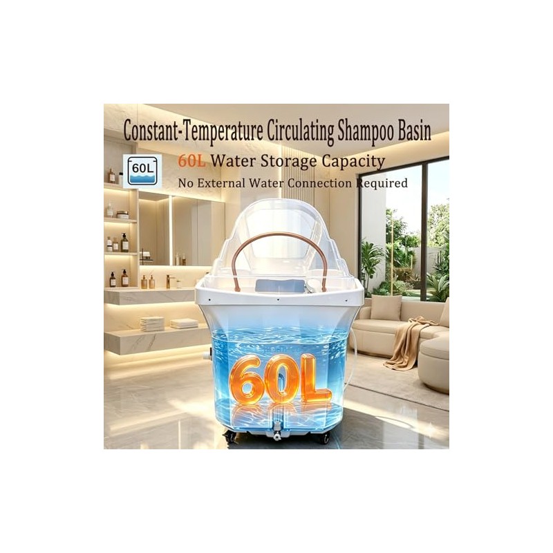 Head Spa Equipment Portable Hair Washing Basin 60l Water Japanese