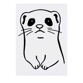 Azeeda 'Frettchengesicht' Temporäres Tattoo - Hautfreundlicher & Ungiftiger Abziehbild · Wasserfest (TO00078265)