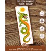 Povitrulya Counted Cross Stitch Kit - DIY Kits for Adult Or Kids - Funny Embroidery Bookmark - Easy to Use - Craft Collection - Green Dragon