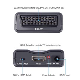Scart to HDMI Converter Adapter, MISOTT Scart to HDMI Converter, Scart to HDMI Adapter Converter, Scart Input HDMI Output Converter
