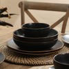 Stone Lain Brasa Modern Stoneware 16 Piece Dinnerware Sets, Plates
