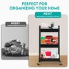 ZOES HOMEWARE 3 Tier Rolling Cart, Metal Utility Cart with
