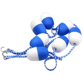 16Ft Adjustable Pool Safety Rope by puxyblue with Floats for Indoor and Outdoor Swimming Pools Separating Depth-Floating Buoy Line with 7 Floats and 2 Hooks