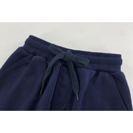 ACESTAR Kids Unisex Plain Sweatpants Cotton Drawstring Casual Pull-on Jogger Pants for Boys or Girls (Navy Blue,140/7Years)