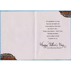 Designer Greetings Red Wall Clock: Dear Father Father's Day Card from Both of Us