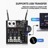 MICNAUX 4 Channel Audio Mixer, Karaoke Mixer with Dual Wireless
