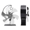Stove Fan 6 Blades Fireplace Fan Heat Powered Fast Wind