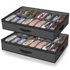 Under Bed Shoe Storage Organizer for Closet, Fits 32 Pairs