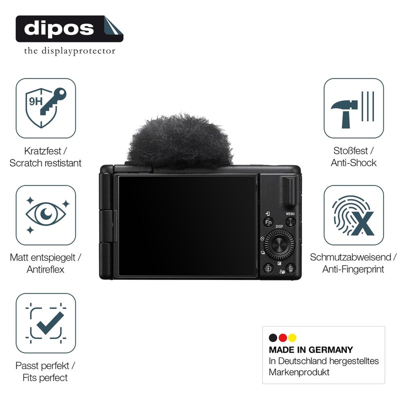 dipos I 2x Screen Protector 9H Matte Compatible with Sony