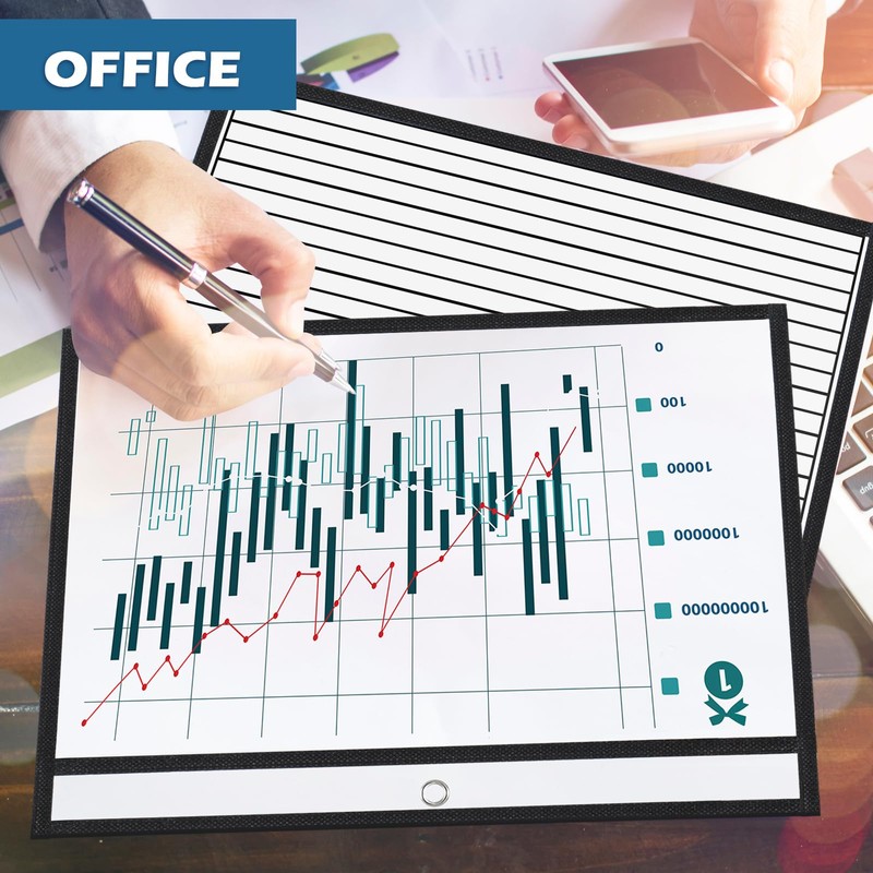 Ireer 30 Pcs Dry Erase Document Holder, Horizontal Job Ticket