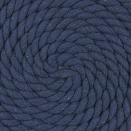 West Coast Paracord | Twisted Natural Cotton Artisan Cord Rope – Super Soft Assorted Colors & Lengths (Navy, 1/2 Inch Diameter X 10 Feet)