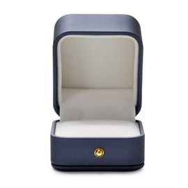 Oirlv Ring Case PU Leather Single Piece Portable Mini Proposal Engagement Anniversary Gift Case H06901 (Blue)