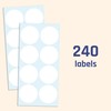 240 Pieces - White Large Circle Round Stickers, 5cm