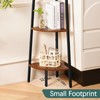 Yoobure 4-Tier Corner Bookshelf with Metal Frame - Ladder Display