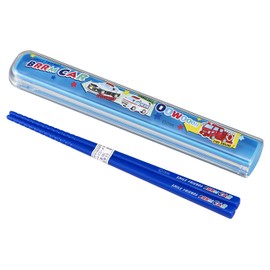 OSK HS-11 Lunch Box, For Lunch Box, Quote Lid and Chopsticks Case Set, Blue Car [Chopsticks, 6.5 inches (16.5 cm), Sliding], Made in Japan, Dishwasher Safe