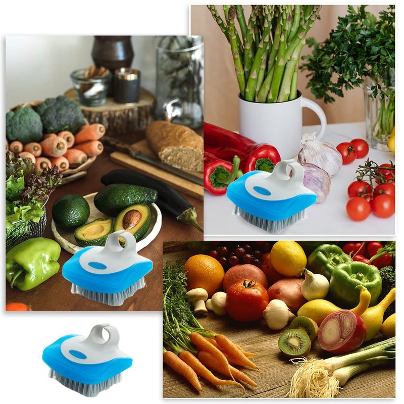 2 Pcs Vegetable and Fruit Cleaning Brush,Potato Scrubber,Flexible Fruit Brushes