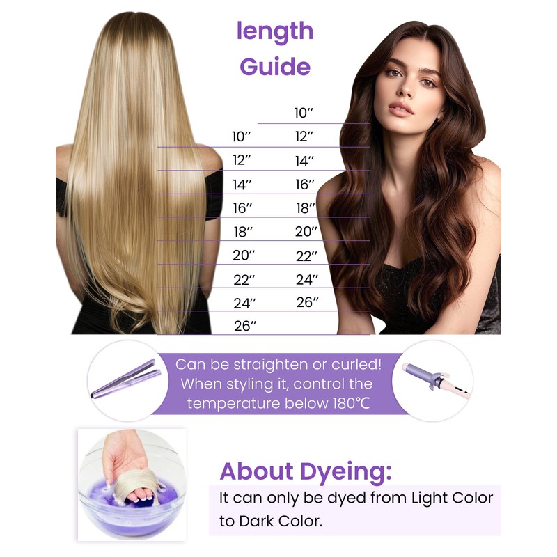 LaaVoo Tape Extensions, Real Hair, 40 cm, Invisible Hair Extensions,
