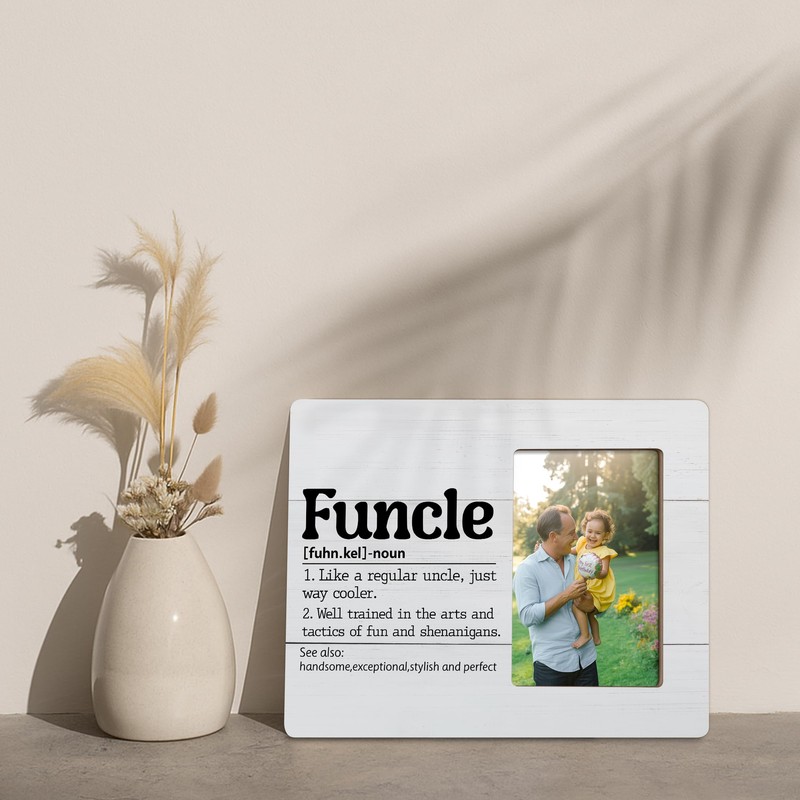 DIMSEOIUS Uncle Picture Frame Gifts from Niece Nephew, Funcle Definition