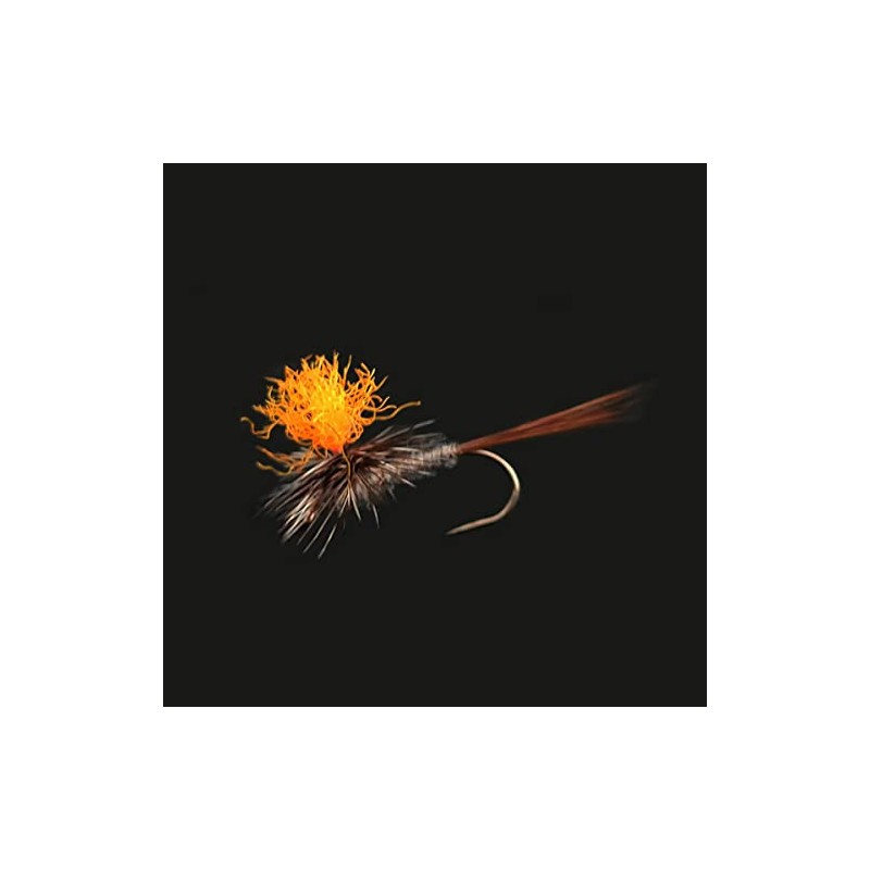 river peak parachute adams barbless by domestic proteyer (#16, orange