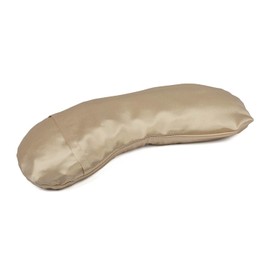 Bodhi Soft Eye Pillow with Lavender Linseed Filling | Eye Mask for Yoga, Relaxation & Meditation | Cover Made of Mako Satin or Silk | Wellness for Home (Silk/Beige)