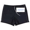 Aquarti Men's Swimming Trunks Short with Contrast Piping, black/grey