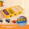 Treaterrific Silicone Stackable Freezer Containers with Lids - 4 Compartments,