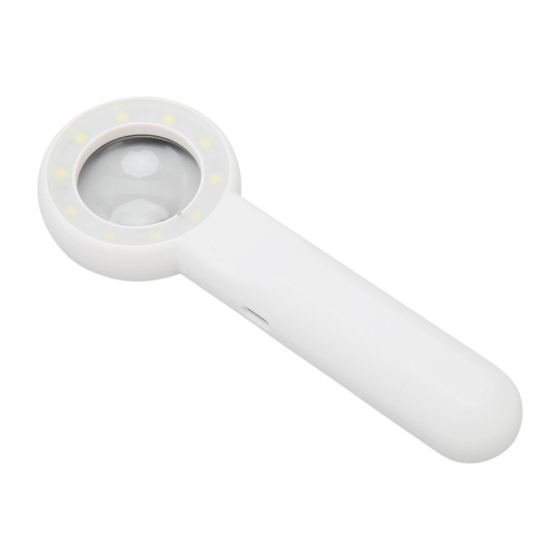 Magnifying Glass 11X Rechargeable 3 Levels Brightness Portable Handheld Magnifier