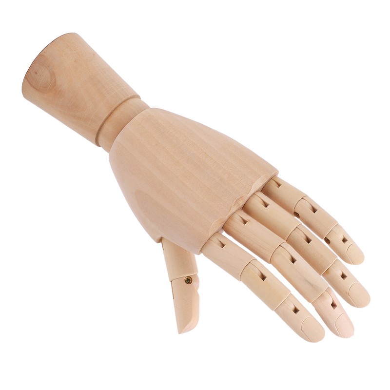 Wooden Hand Rotation Joint Professional Hand Model Various Shapes Wooden