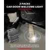 ARKOSKNIGHT 2 Pcs Universal Car Door Logo Projector Lights Magnetic