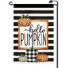 Hello Pumpkin Fall Garden Flag 12x18 Inch Vertical Double Sided