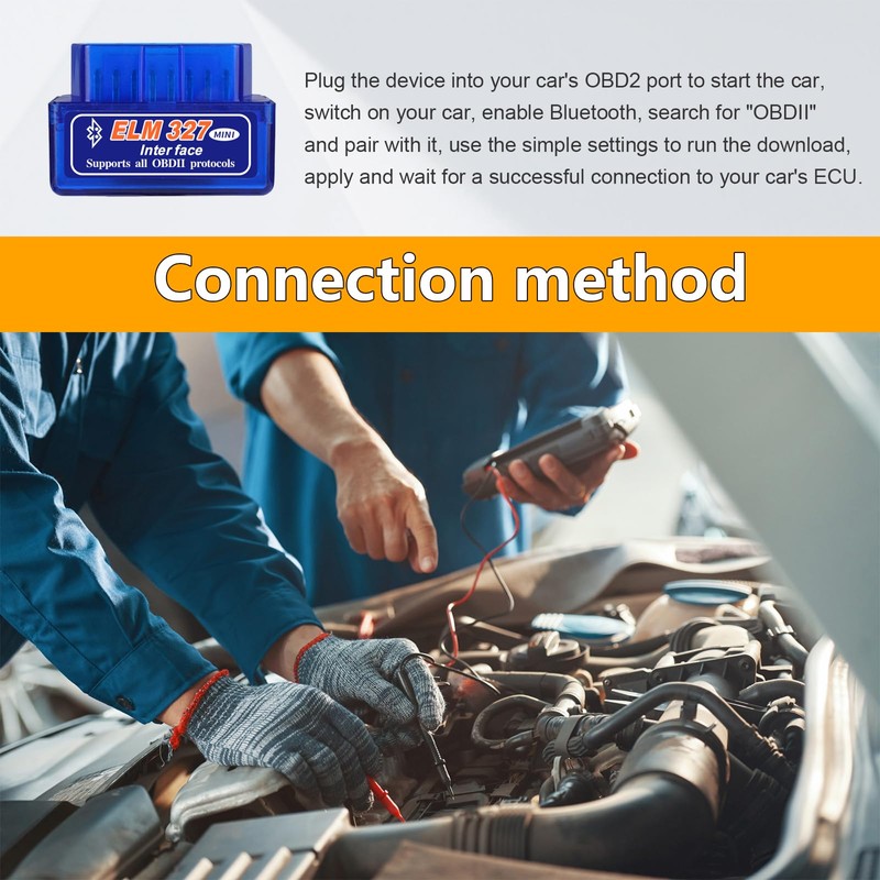 Dickno ELM327 OBDⅡ Car Auto Diagnostic Scanner, Professional Automotive Bluetooth