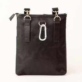 URBAN UTILITY MS-BB23BK Scissor Case, Mini Shoulder Bag, 3 Pockets, Carabiner, Belt Loops, Unisex, Travel, Outdoor, Pouch or Drawstring Bag, Black, Black