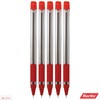 5 x 0.7mm RORITO Charmer RED Ballpoint Pens Soft Grip