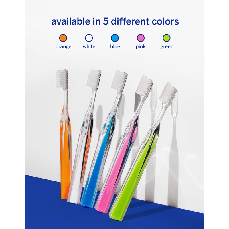 Supersmile Crystal Collection Toothbrush - Whitening Tooth Brush w/Ergonomic Handle