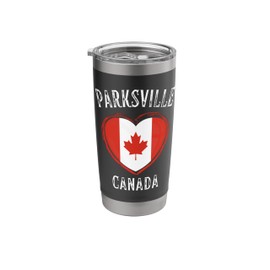 Canada Flag Heart Parksville City Stainless Steel Insulated Tumbler