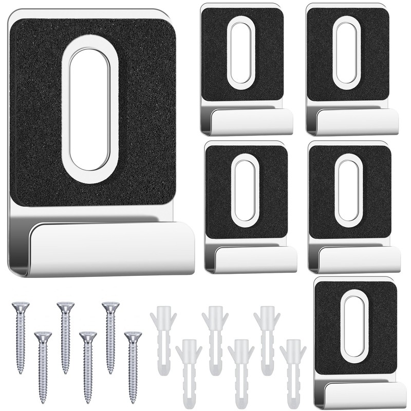6Pcs Metal Mirror Clips for Wall Mounting, Mirror Holder Clips