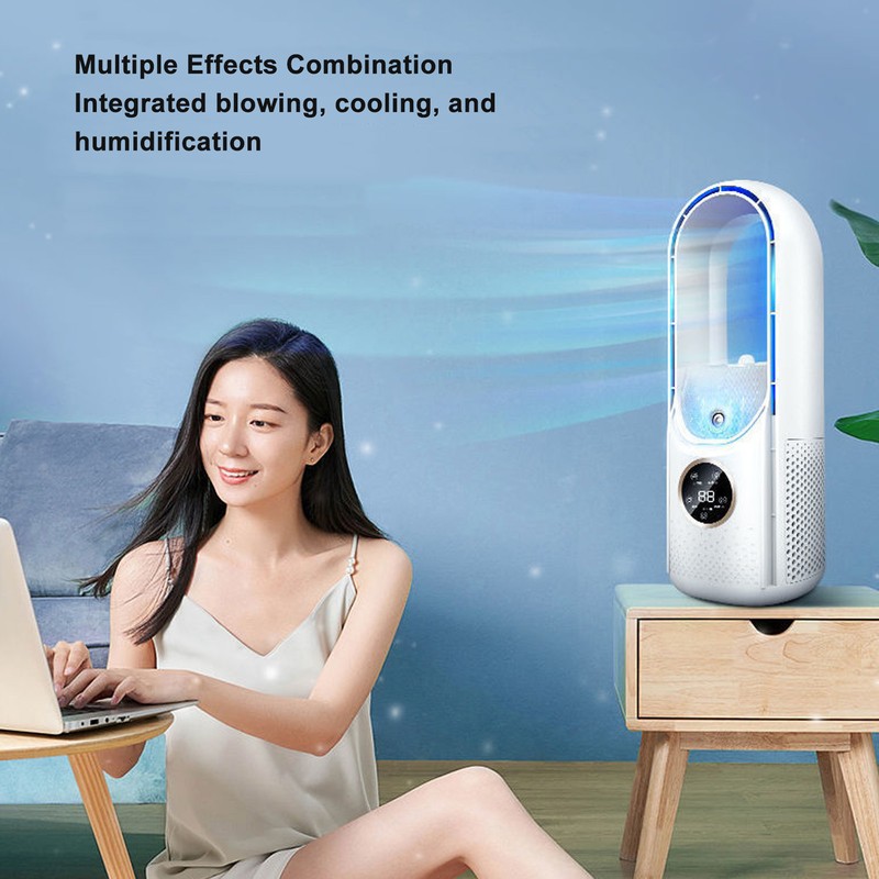 Bladeless Fan 6 Speed Adjustment 100ml Water Tank Quiet USB