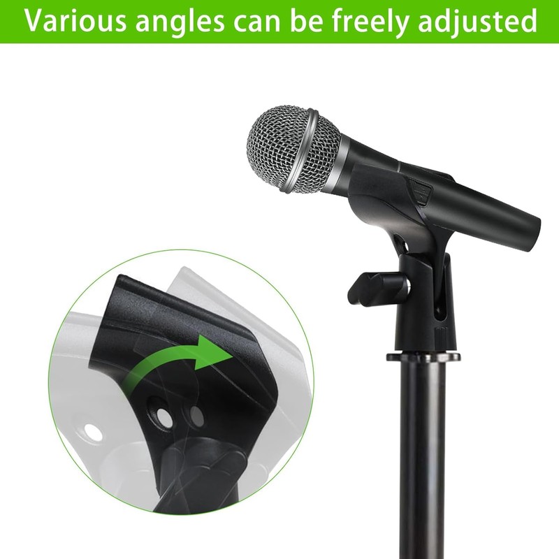 3 Pack Universal Microphone Holder, Adjustable Microphone Clip Flexible Mic
