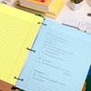 200 Sheets Loose Leaf Binder Paper, Colorful College Ruled Paper,