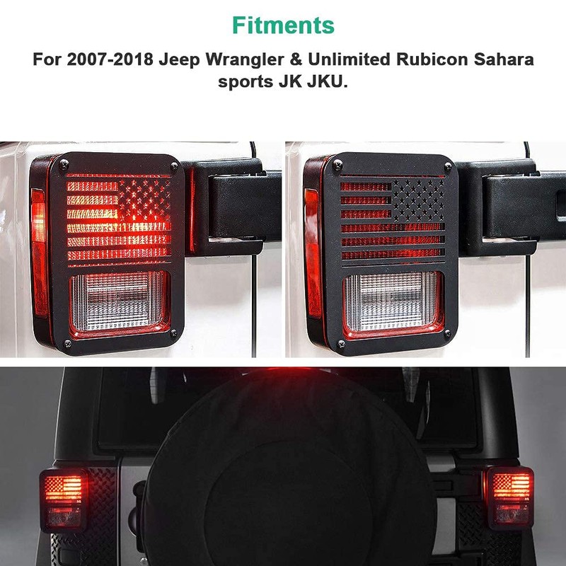 A ABIGAIL Tail Light Cover Compatible with Jeep Wrangler JK/JKU