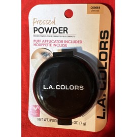 L.A. Colors Pressed Face Powder With Puff Applicator Compact Chesnut C69064 NEW