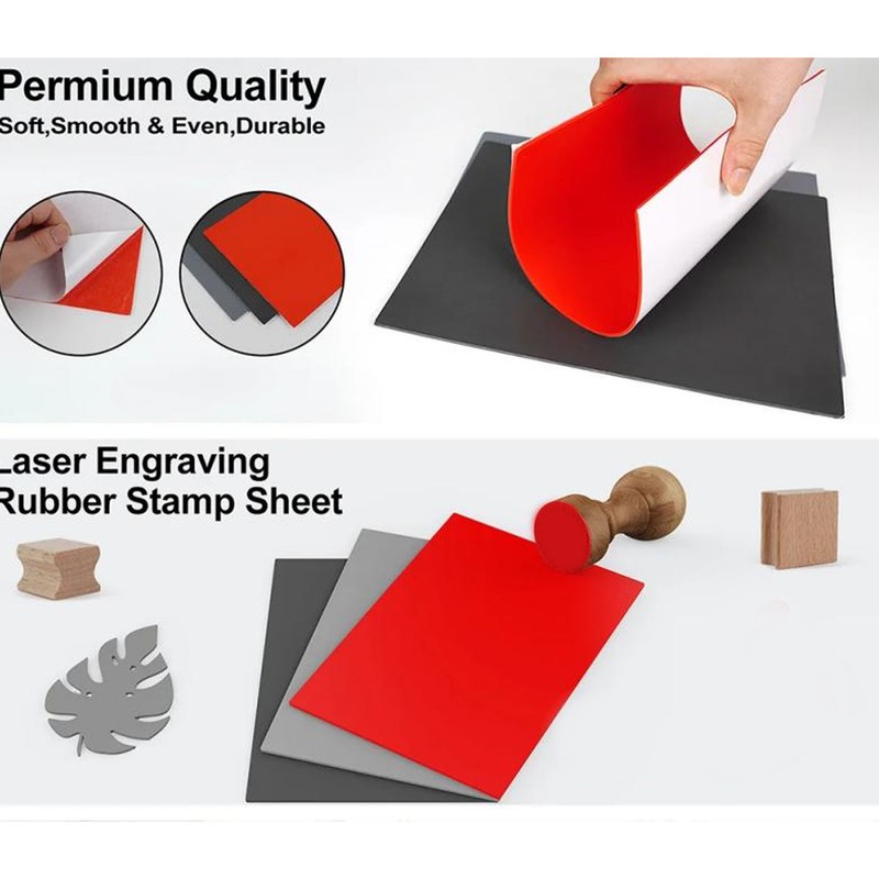 Laser Engraving Machine Rubber Stamp Kit 3Pcs A4 Rubber Stamp