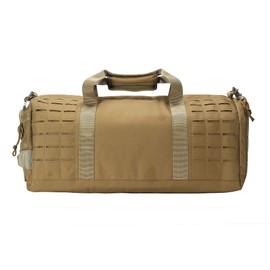 SEYATULLH Tactical Military Duffle Bag for Men Travel Duffle Bag Army Molle Gym Bag gear bags Basketball Football Weekender with Shoe Compartment 35L,Khaki