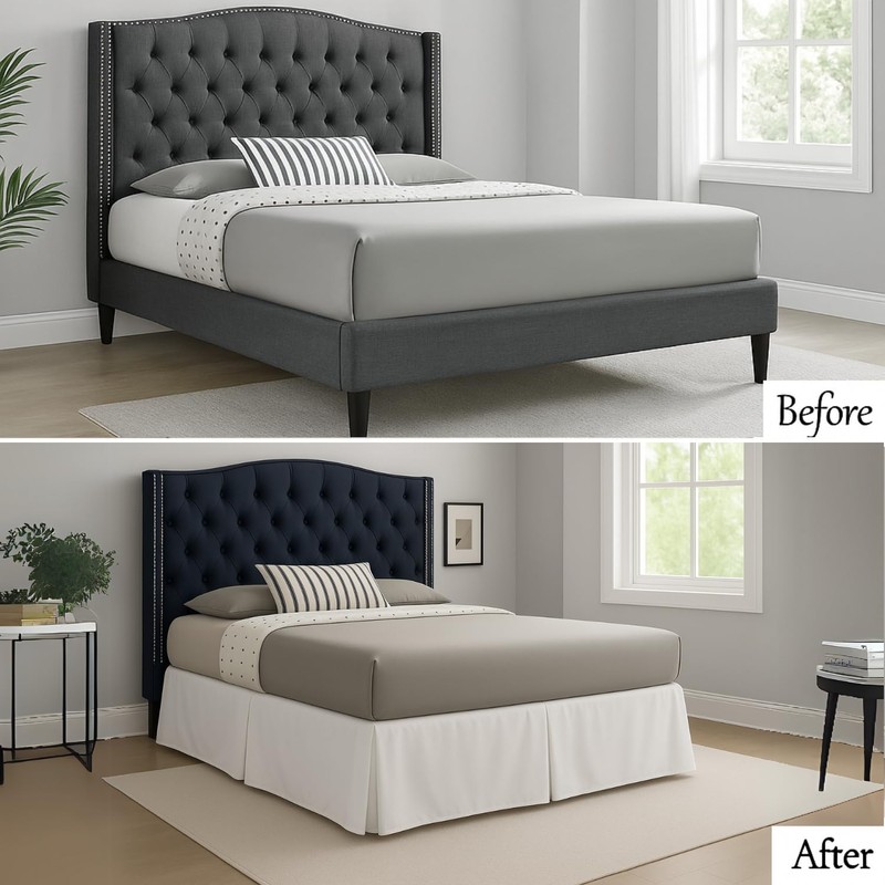 Dazzle Collection® Plain Dyed Poly Cotton Pleated Platform Base Valance