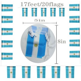 FFILL Argentinean Banner Flag String,Argentina Mini Flag Small Banner, for Party, Shops and Bars Decorations.(Argentina)
