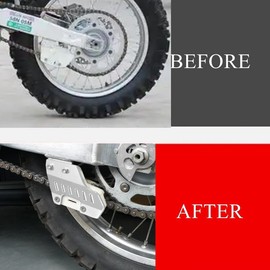 XR650L Rear Chain Guard Compatible with XR650L XR 650L 1993-2024 Dirt Bike 3D CNC Motorcycle Accessories Sprocket Guard Chain Protector (Silver)