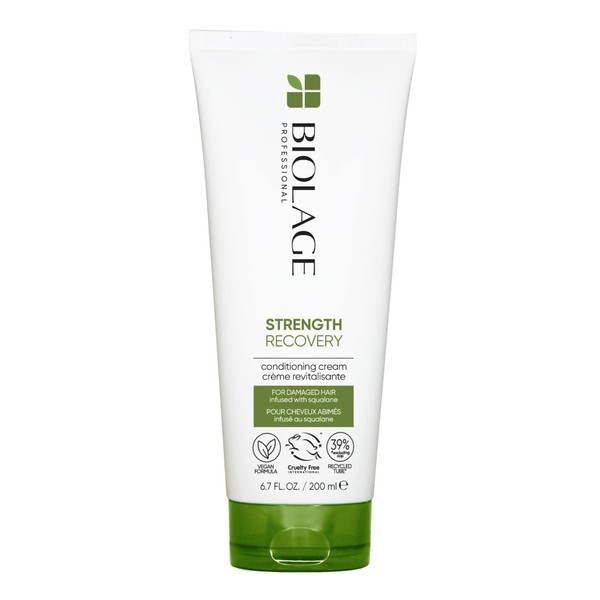 Biolage Professional Conditioner for Damaged Hair, For Softness & Shine, Reduces Hair Breakage, Vegan, Strength Recovery Conditioner, 200 ml