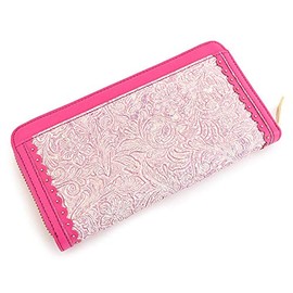 Anna Sui 314290-92 Women's Wallet, Long Wallet, Round Zipper, Pink Purple, ANNA SUI 314290-92