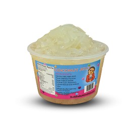Premium Coconut Jelly Dessert Topping by Buddha Bubbles Boba (Lychee Jelly)